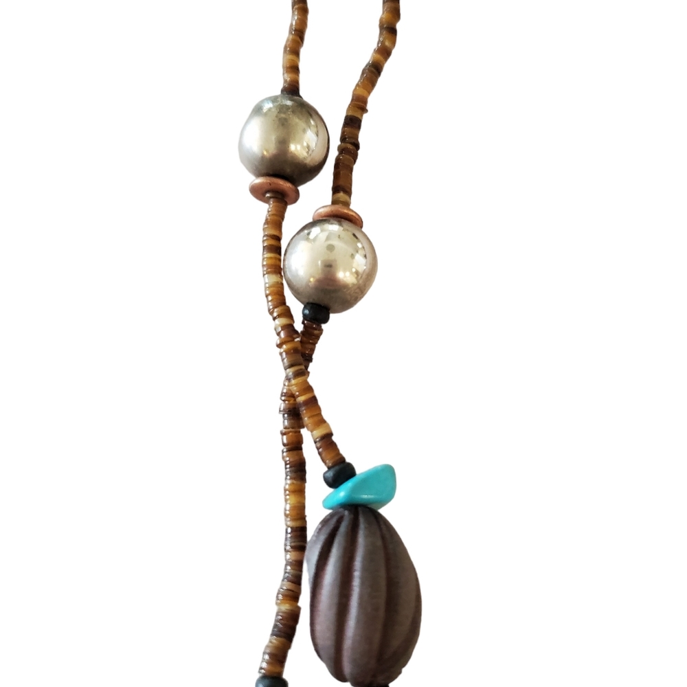 N1569 Retired Silpada Sterling Long Multi-Material Necklace - Picture 6 of 16